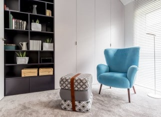 biblioteczka czarny regał