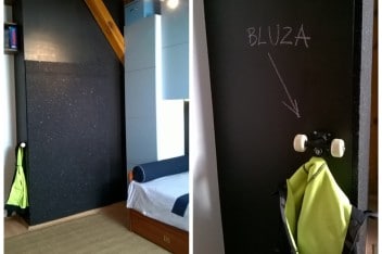 Czerń w pokoju dziecka - farba tablicowa