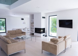Architecture, Interior, modern apartment, wide living room