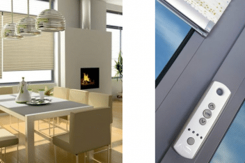 System karniszy elektrycznych rolet plisowanych