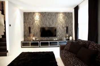 Czarno-biały salon