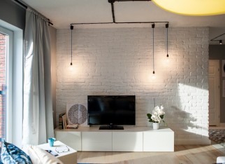Salon w stylu industrialnym
