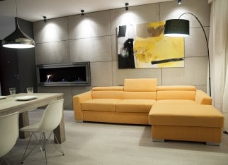 Salon w stylu industrialnym