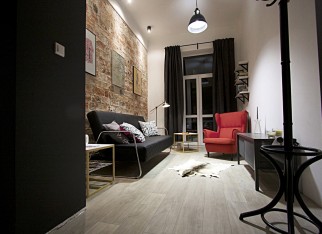 Salon w stylu industrialnym