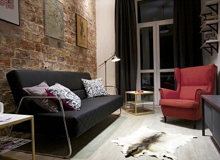 Salon w stylu industrialnym