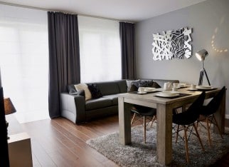 Salon w stylu industrialnym