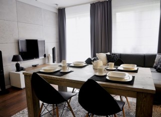 Salon w stylu industrialnym