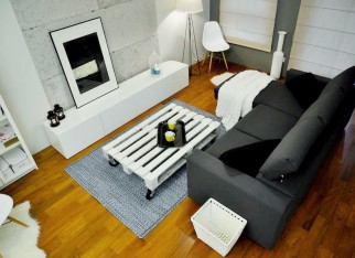 Salon w stylu industrialnym