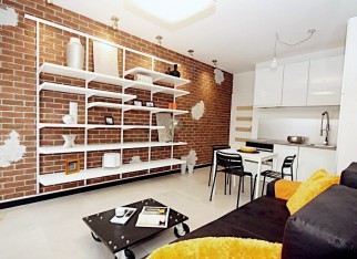 Salon w stylu industrialnym