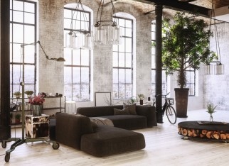 Large spacious converted loft interior