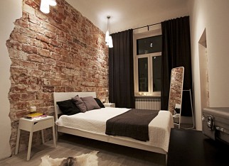 Sypialnia w stylu industrialnym