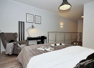 Sypialnia w stylu industrialnym