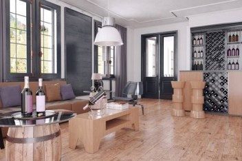 Aranżacje w stylu DIY - drewno w salonie