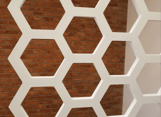 ażur-honey-decopanel-azur-realizacja-piekarnia-osiek-piekarnia-maja-ażur-heksagon-decopanel