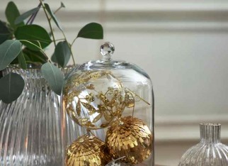 Złote dekoracje świąteczne
