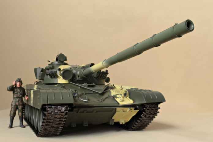Soviet tank T-72  front view