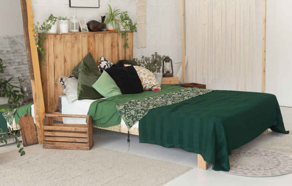 Sypialnia w stylu eko - kolory ziemi