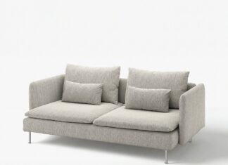 Sofa SÖDERHAMN 3-osobowa w pokryciu Viarp beż/brąz