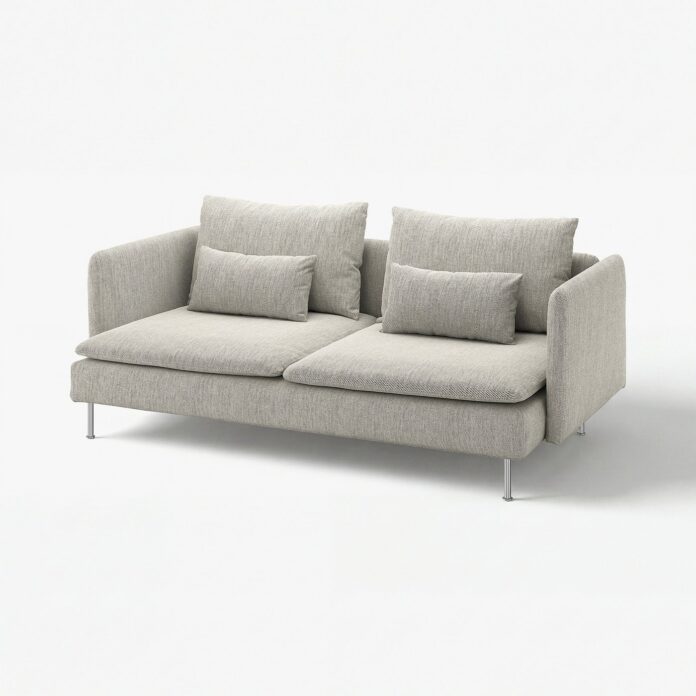 Sofa SÖDERHAMN 3-osobowa w pokryciu Viarp beż/brąz