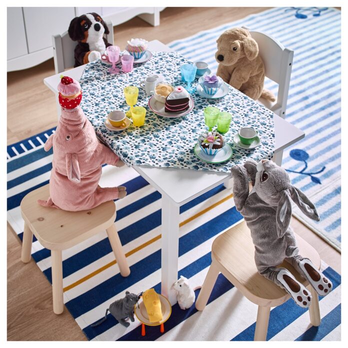 Krzesło dobiera się do wzrostu dziecka, nie do jego wieku. Fot.: ikea.com Białe krzesełko dziecięce z drewna
