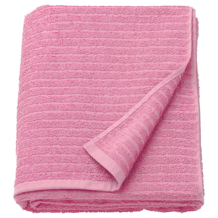 VÅGSJÖN – frotte średniej grubości, 460 g/m² Różowy ręcznik kąpielowy VÅGSJÖN