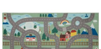 Zielony dywan do zabawy VALLABY z mapą
