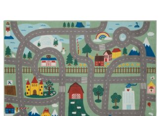 Zielony dywan do zabawy VALLABY z mapą