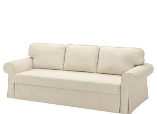 Sofa rozkładana VRETSTORP w kolorze jasnobeżowym