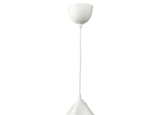 Lampa wisząca ZEBRASÄV, biały klosz z tworzywa